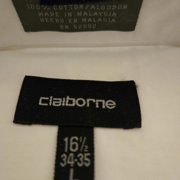 Claiborne Men's Cream Dress Shirt - Picture 2 of 5